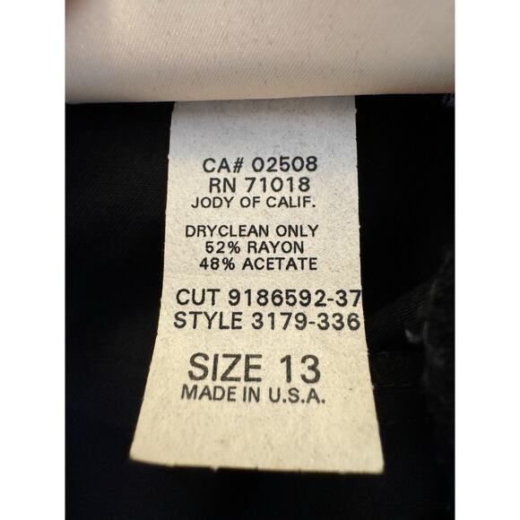 Vintage 90s Maurices Black Satin Party Slip Dress Size 13 - Picture 7 of 7